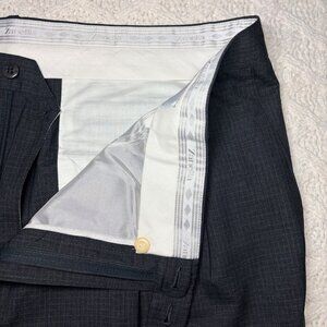 Zanella Nordstrom Mens Pleated Dress Pants Size 46 Gray Pure Wool‎ Trousers NWOT